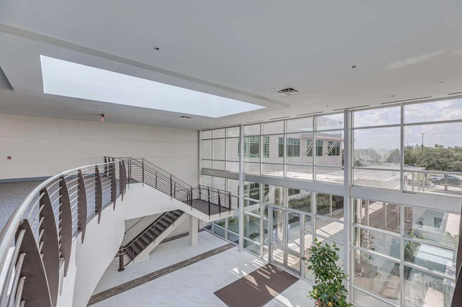 Architectural staircase in the same medical office building