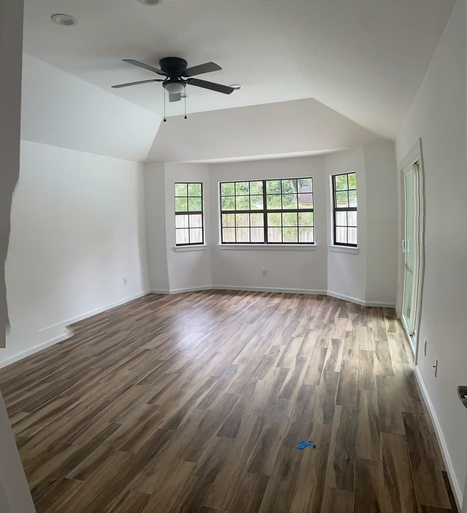 Freshly renovated residential room, ready for finishing touches